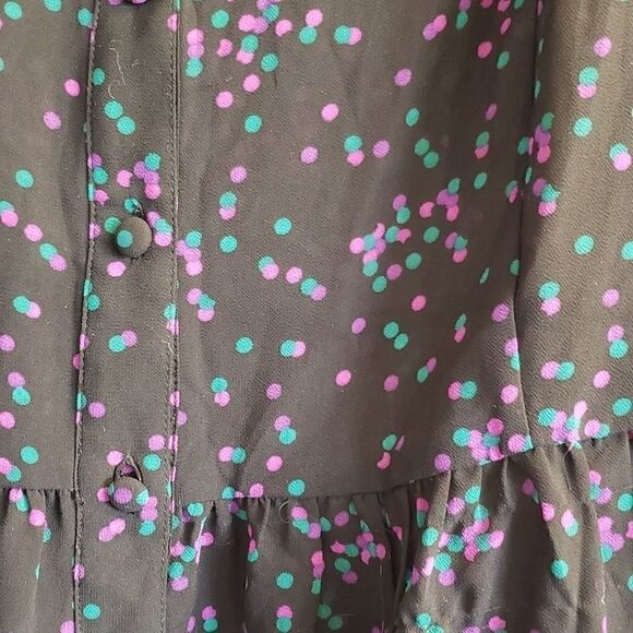 Torrid sheer chiffon polka dot peplum - Picture 3 of 3